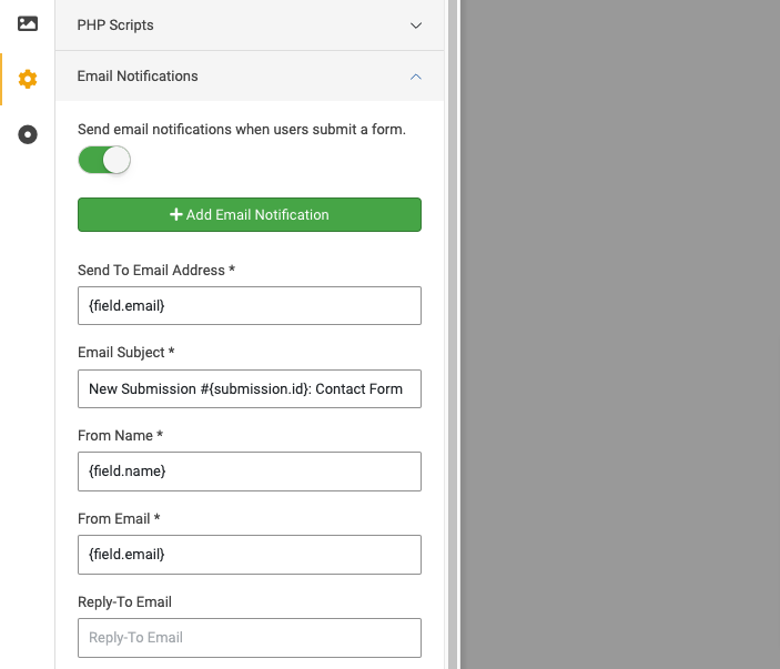 Create a contact form in Joomla - Form Builder