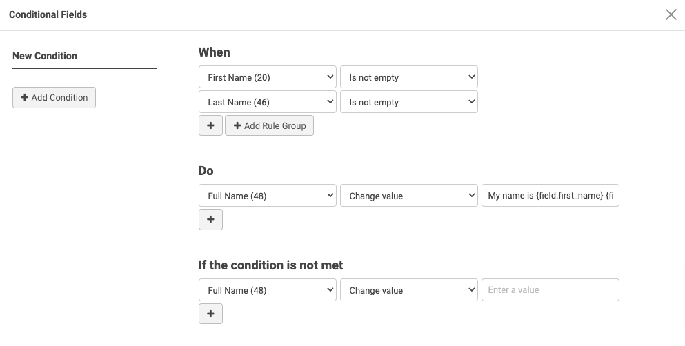 copy field value custom text