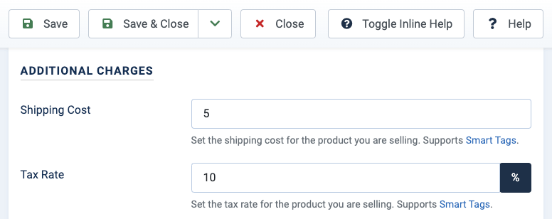 Smile Pack - PayPal Button - Define Shipping Cost and TAX Rate