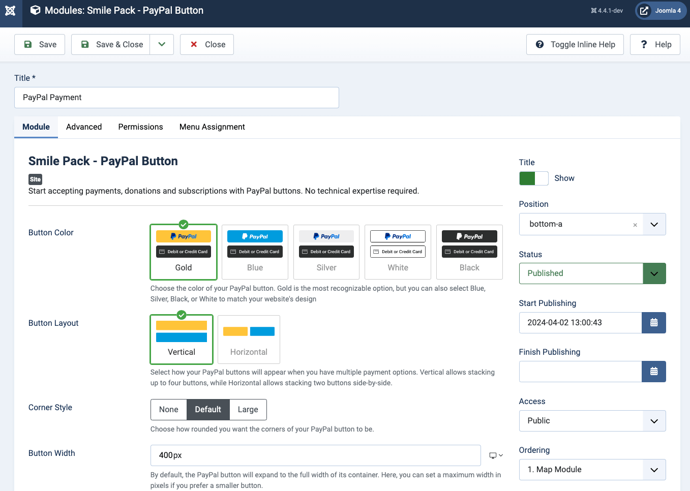 Smile Pack - PayPal Button Module - Style Button