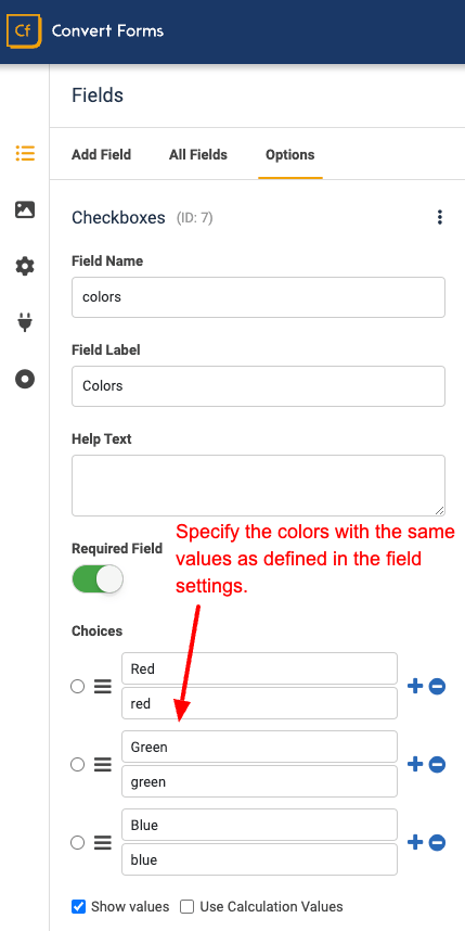 Create multi value form field