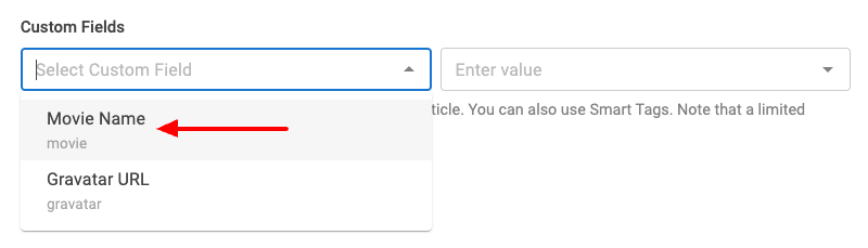 Select Single Value custom field