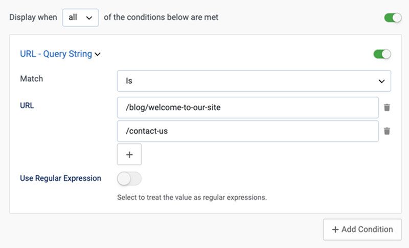 Show a Module Based on the URL Path or Query Parameters