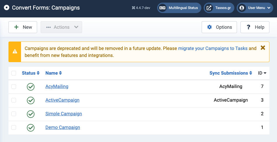 Convert%20Forms%20Campaigns%20Section%20is%20Deprecated