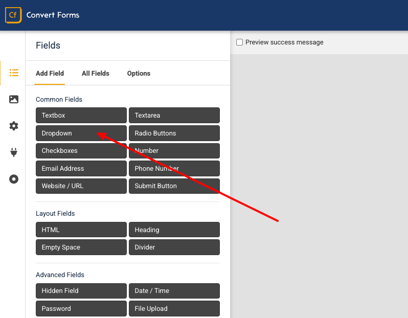 Add Dropdown Field