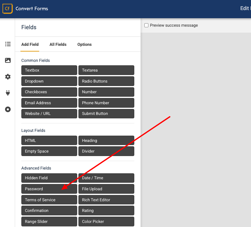 Add Field Password