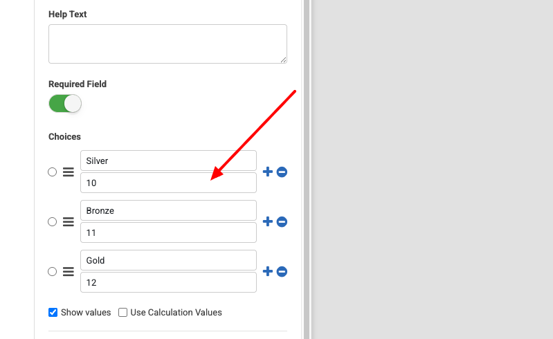 User Group Choices