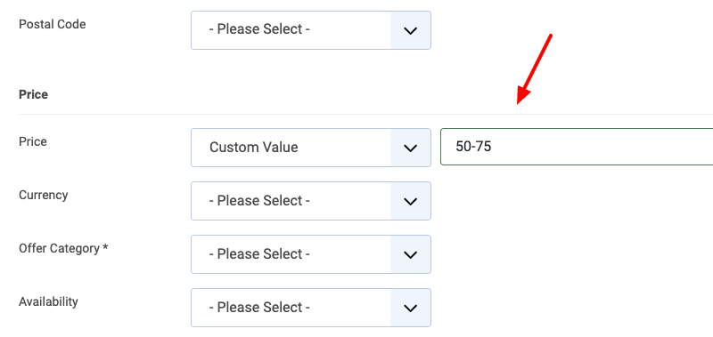 Course Structured Data with Price Range