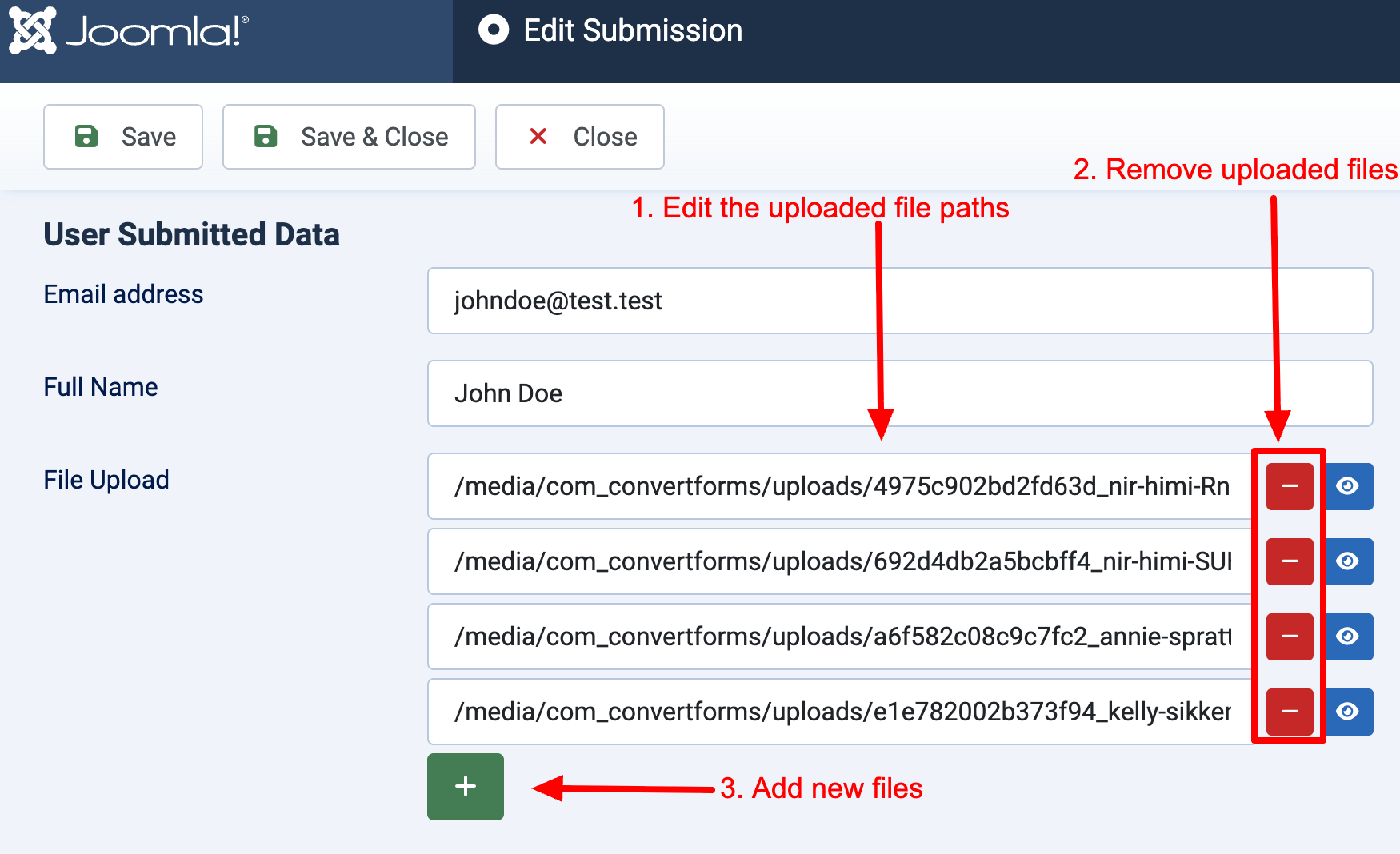 Edit Uploaded Files in Convert Forms submission