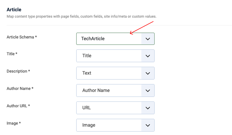 techarticle structured data