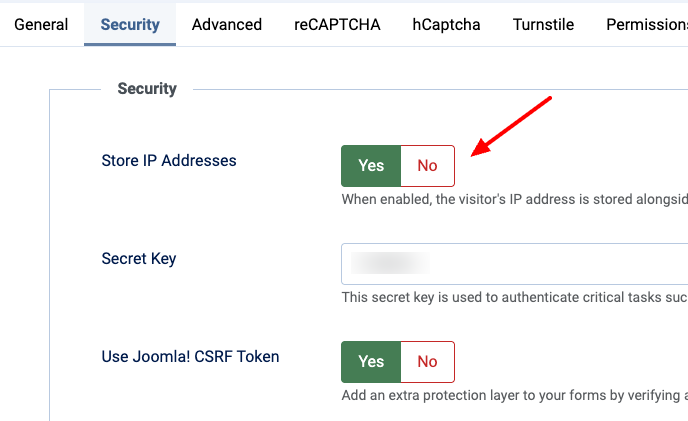 Disable IP Tracking