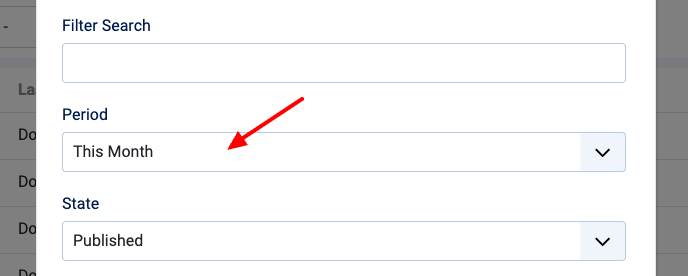 Export Submissions Filters