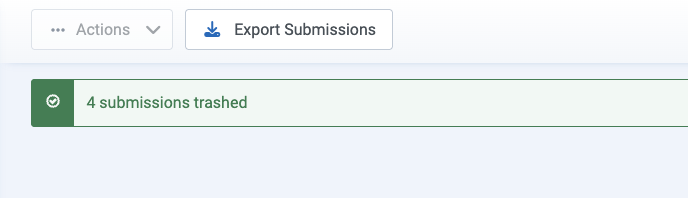 Submissions Trashed
