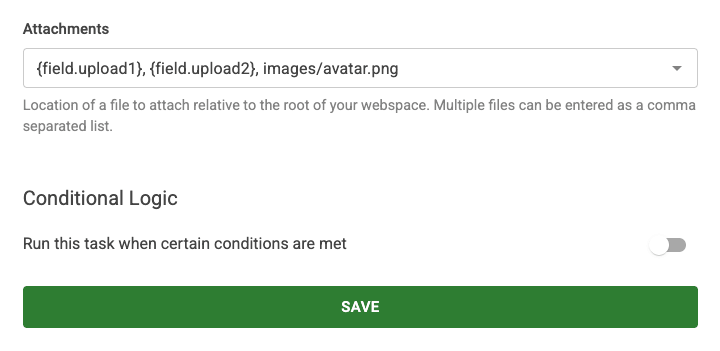 Send multiple attachments in Email Task