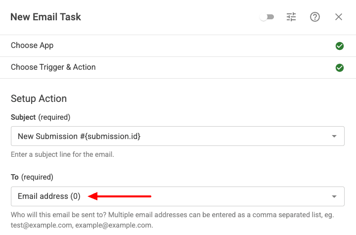 Send the email auto responder to the submitter email address