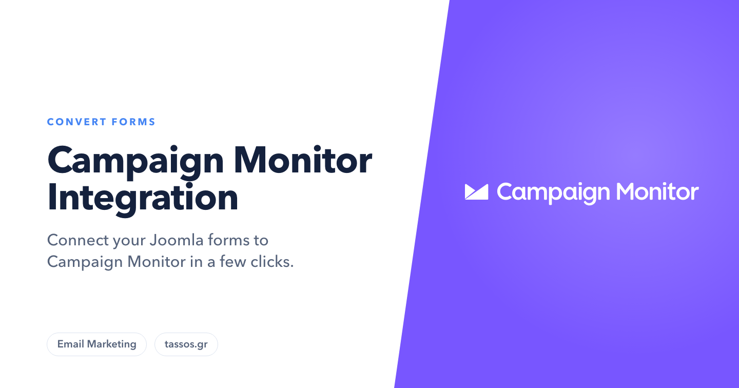 Connect Convert Forms with Campaign Monitor