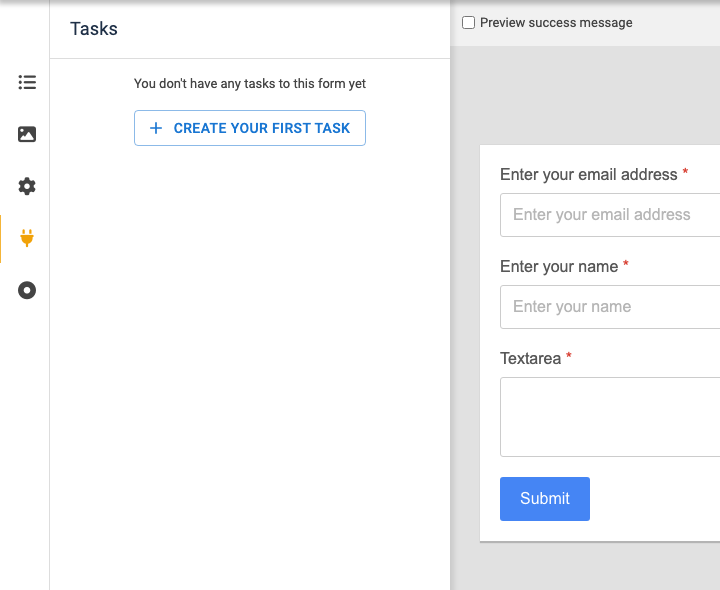Convert Forms form builder Tasks tab