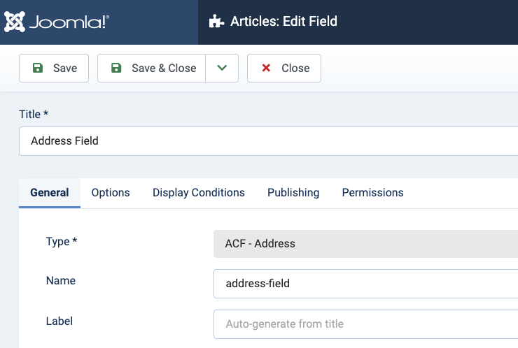 acf address field settings