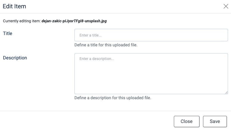 ACF File Upload - Edit Modal