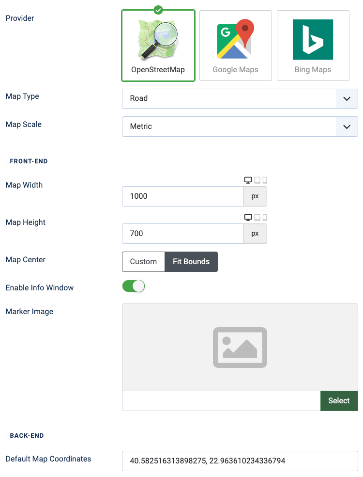 acf map field settings