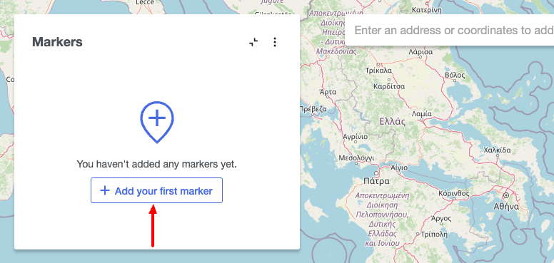 Adding your first marker