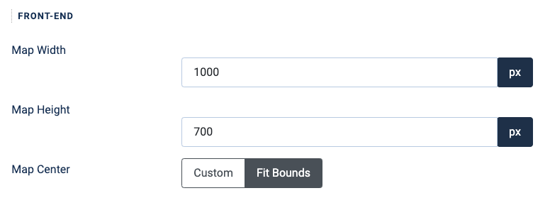 ACF - Map Field Settings Set Dimensions