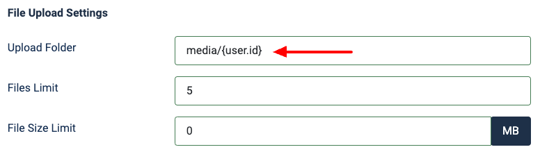 Joomla File Upload with different folder for each user