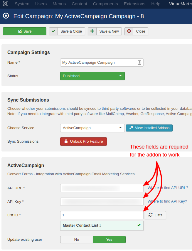 activecampaign campaign convert forms