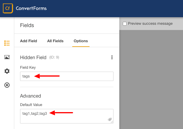 activecampaign convert form fields tags