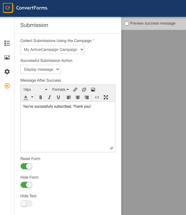 activecampaign convert forms assign