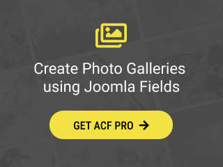 Create Photo Galleries using Joomla Fields
