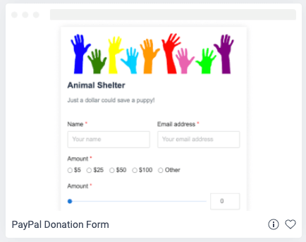 Convert Forms PayPal Donation Form Template