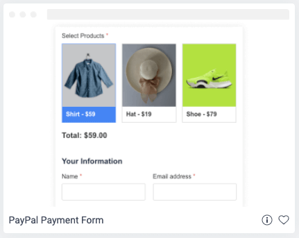 Convert Forms PayPal Payment Form Template