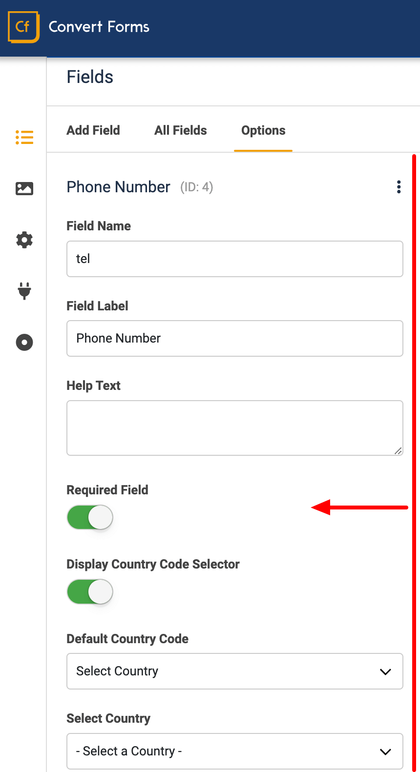Configure the Phone Number field