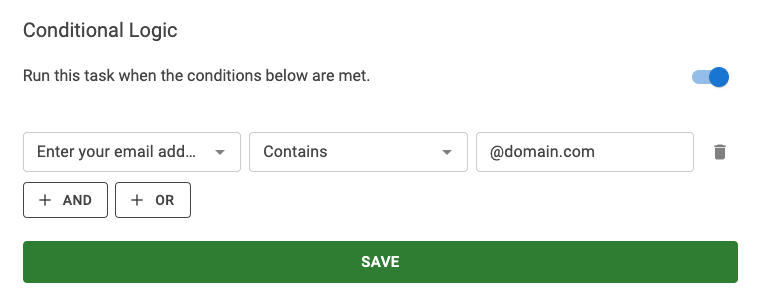 AcyMailing Task Conditional Logic Example