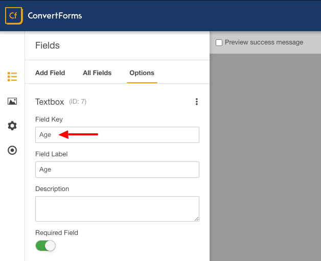 convertkit convert forms custom field age