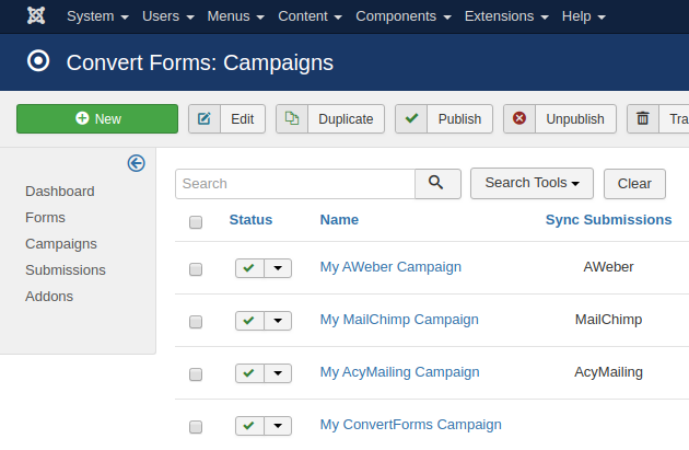 convert forms campaigns