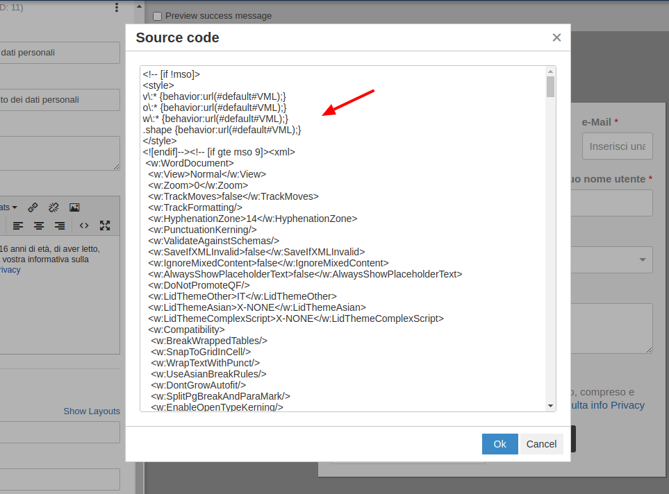 convert forms editor invalid markup