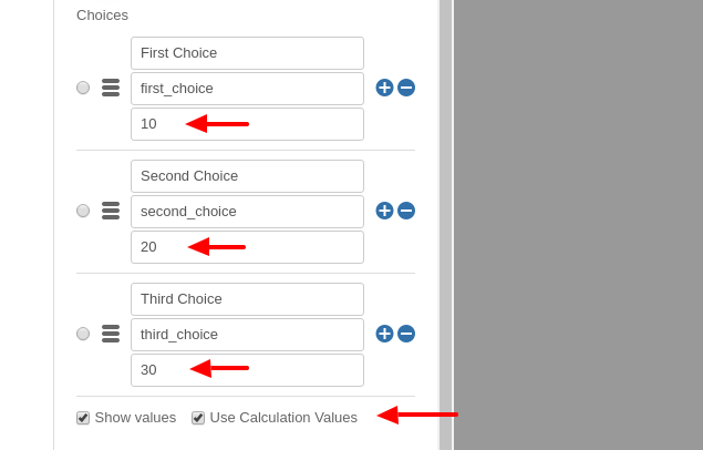 Convert Forms Field Calculation Values