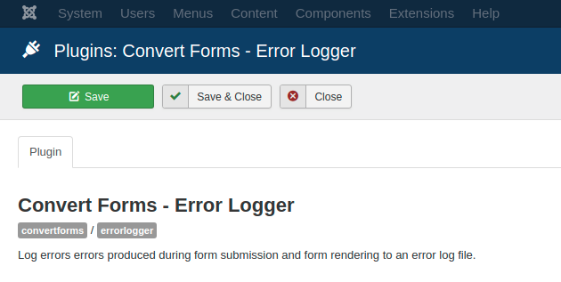 convertforms error logger