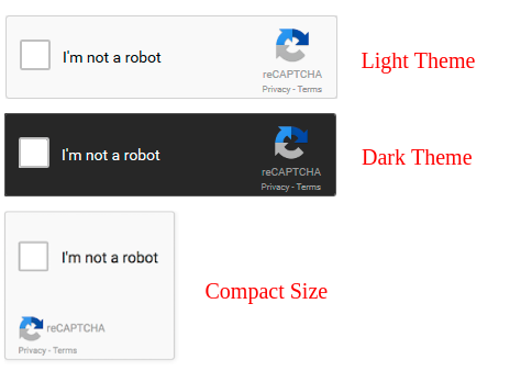 convert forms recaptcha themes