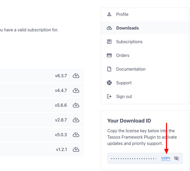 Copy Download Key