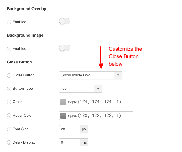 engage-box-close-button-customization