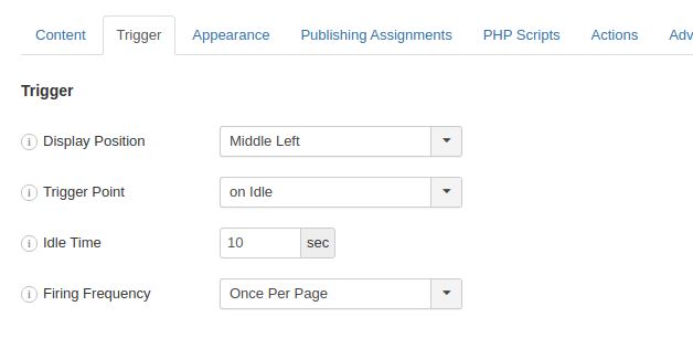 Create an Idle Popup in Joomla