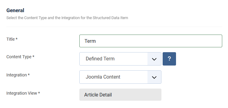 The Defined Term Structured Data