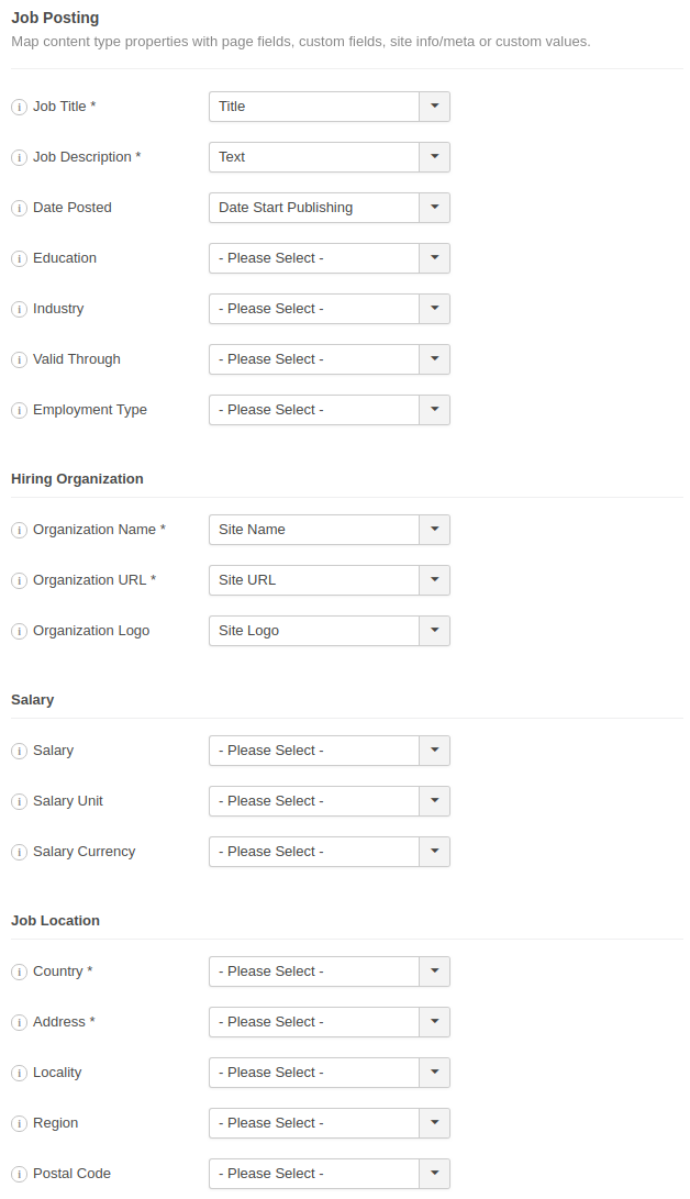 The Job Posting Schema JSON-LD Properites