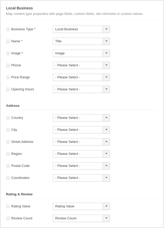 The Local Business Schema JSON-LD Properites