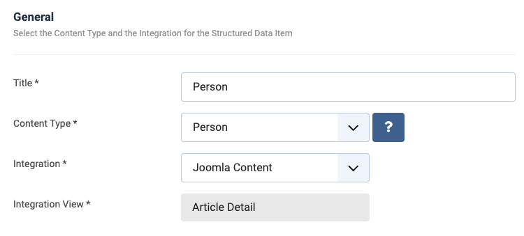 The Person Structured Data