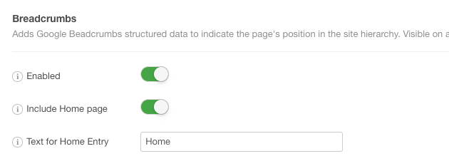 Breadcrumbs Rich Snippets