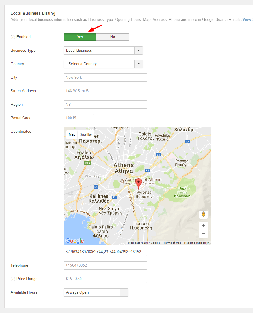 Local Listing Structured Data